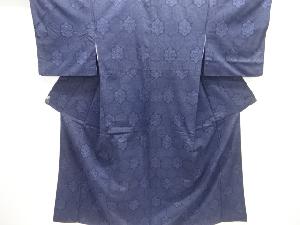 花亀甲模様織り出し手織り紬着物